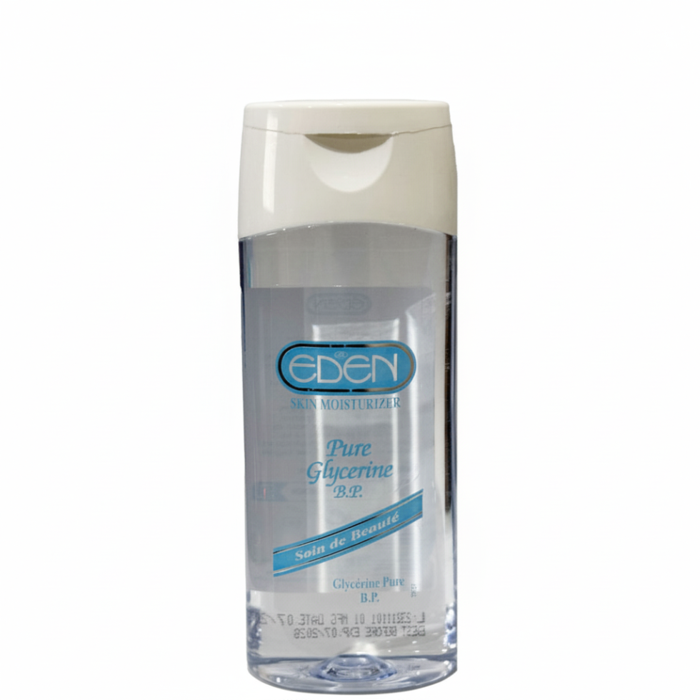 Eden pure glycerine BP moisturiser for deep hydration and soft smooth healthy skin