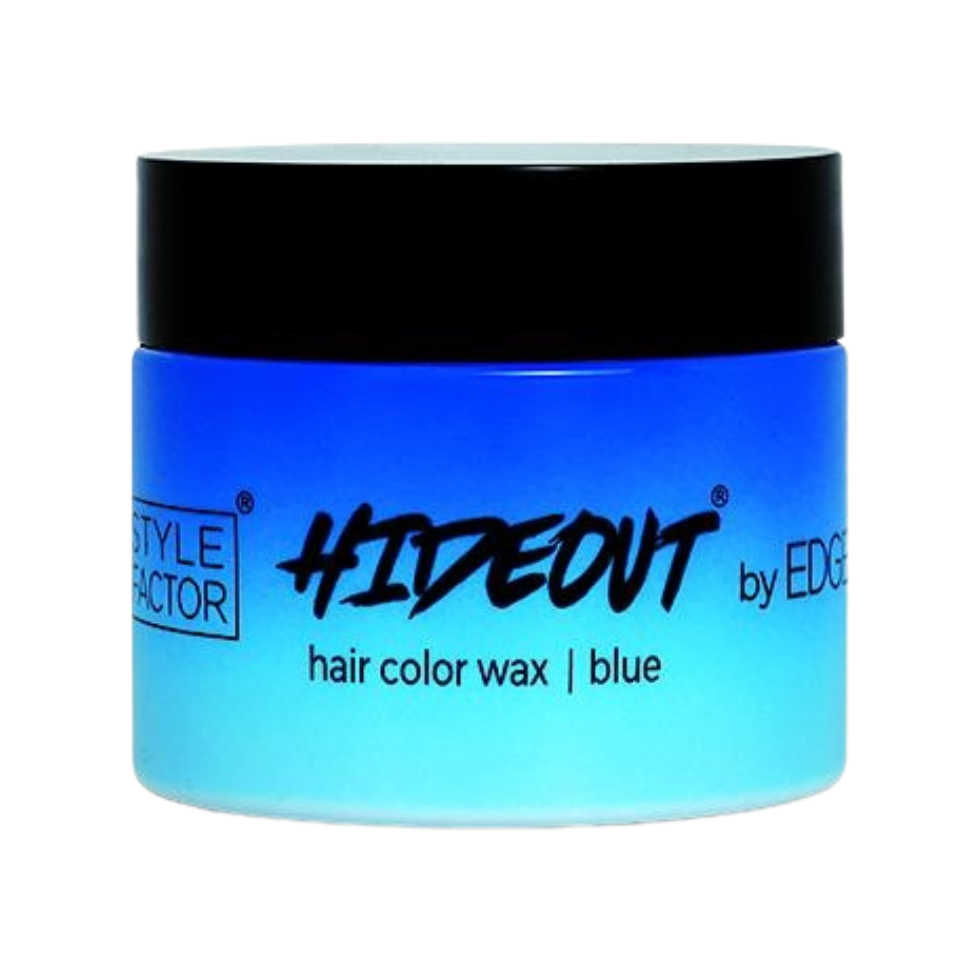 edge booster hideout blue hair color wax 1.7oz temporary styling wax bold blue color strong hold washable hair wax creative styling product
