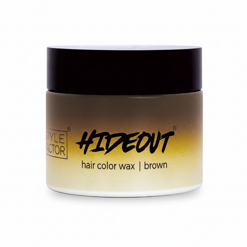 edge booster hideout brown hair color wax 1.7oz temporary styling wax natural brown color strong hold washable hair wax styling product