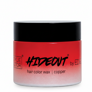 edge booster hideout copper hair color wax 1.7oz temporary styling wax bold copper color strong hold washable hair wax creative styling product