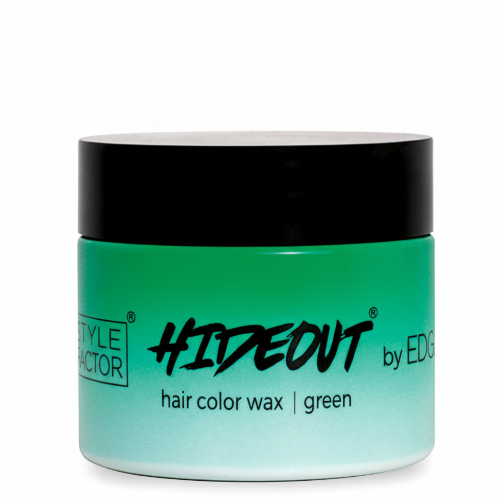 edge booster hideout green hair color wax 1.7oz temporary styling wax bold green color strong hold washable hair wax creative styling product