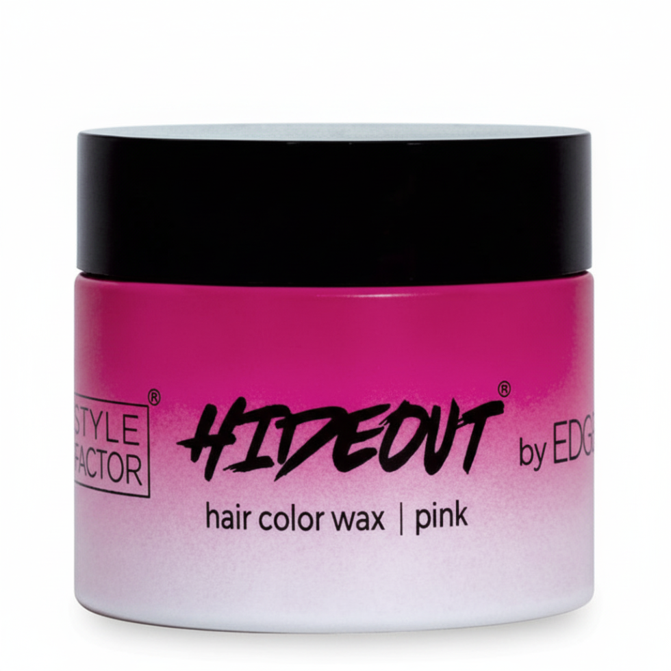 edge booster hideout pink hair color wax 1.7oz temporary styling wax vibrant pink color strong hold washable hair wax creative styling product
