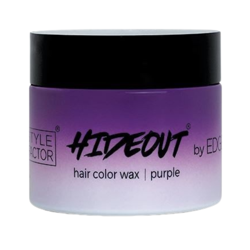edge booster hideout purple hair color wax 1.7oz temporary styling wax bold purple color strong hold washable hair wax creative styling product