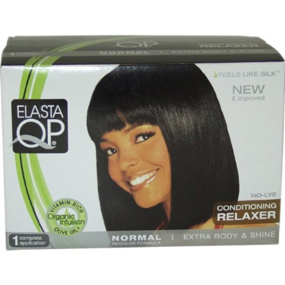 Elasta qp no lye conditioning relaxer normal regular formula hair straightening kit