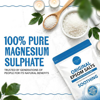 elysium spa original epsom salts 100 percent natural muscle relief bath soak 450g