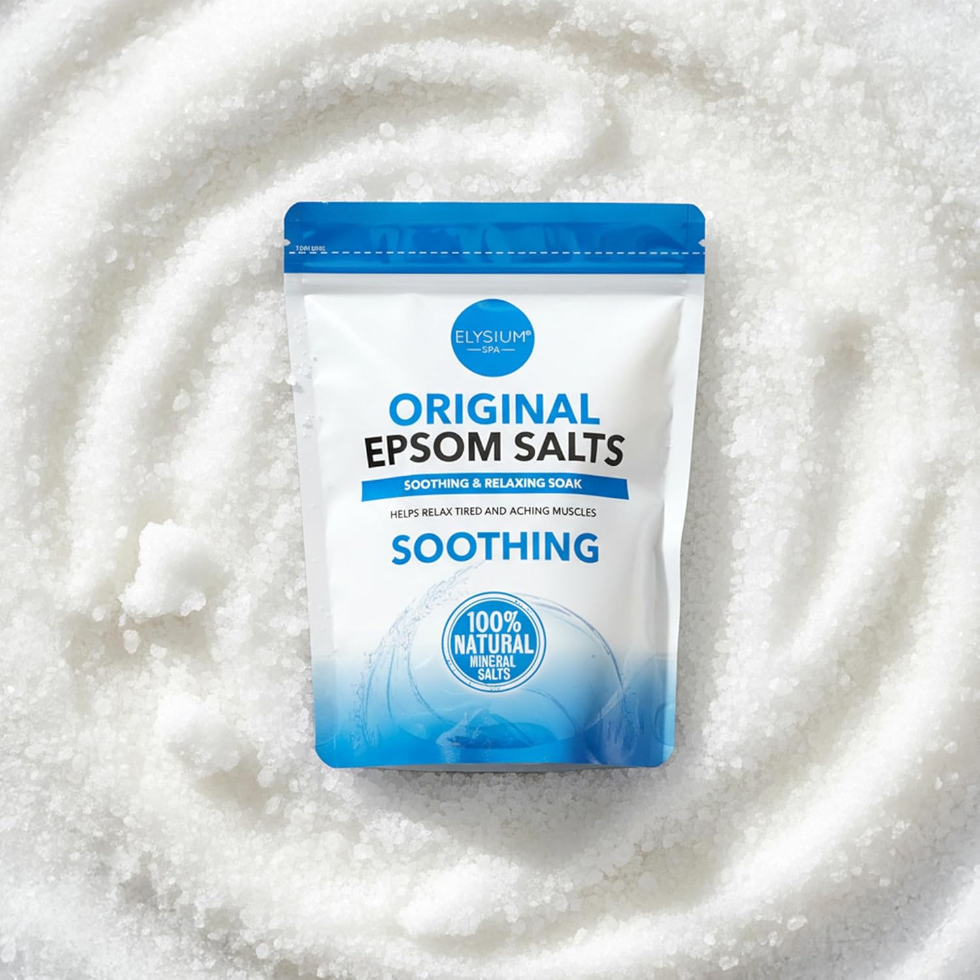 elysium spa original epsom salts 100 percent natural muscle relief bath soak 450g