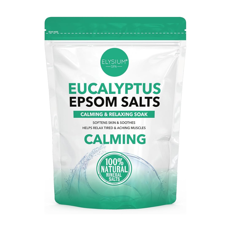 elysium spa eucalyptus epsom salts relax soothe detox bath soak 450g