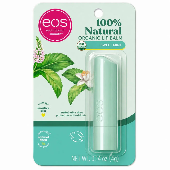 Eos 100% natural organic lip balm sweet mint 4g/0.14 oz
