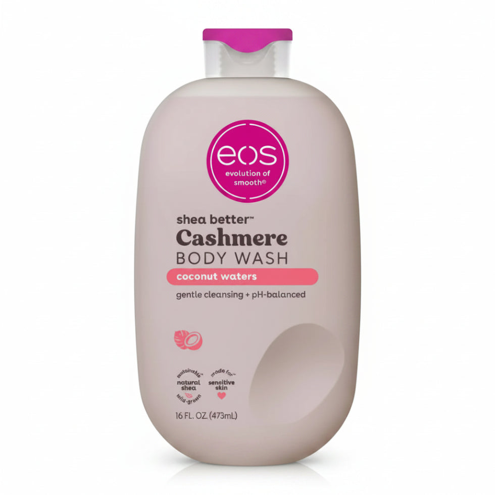 Eos coconut water body wash 473ml bottle for hydrating daily skin care