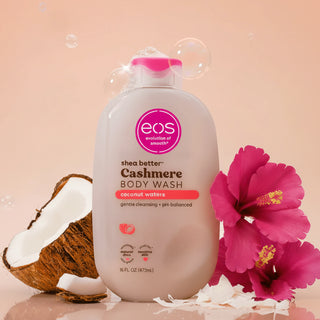 Eos coconut water body wash 473ml bottle for hydrating daily skin care