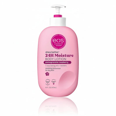 Eos pink champagne body lotion 473ml pump bottle for hydrating daily skin care