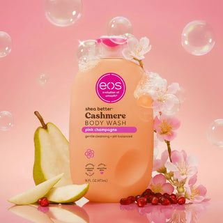 Eos pink champagne body wash 473ml pump bottle for hydrating daily skin care