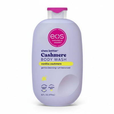 Eos vanilla cashmere body wash 473ml pump bottle for hydrating daily skin care