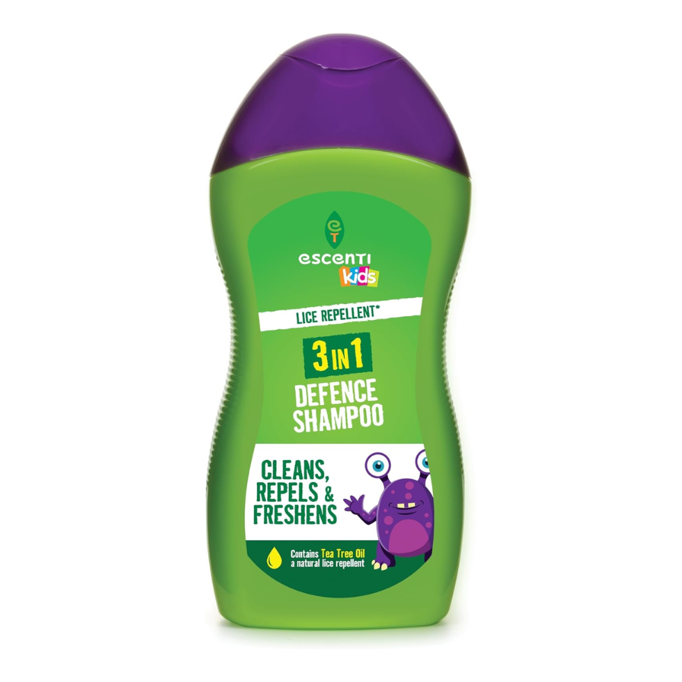 escenti kids 3 in 1 defence shampoo cleans repels freshens hair 300ml