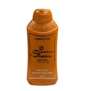 Ever Sheen Cocoa Butter Hand and Body Lotion 250ml bottle for deep hydration soft smooth glowing skin
