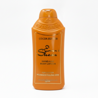 Ever Sheen Cocoa Butter Hand and Body Lotion 750ml bottle for soft silky nourished glowing skin care