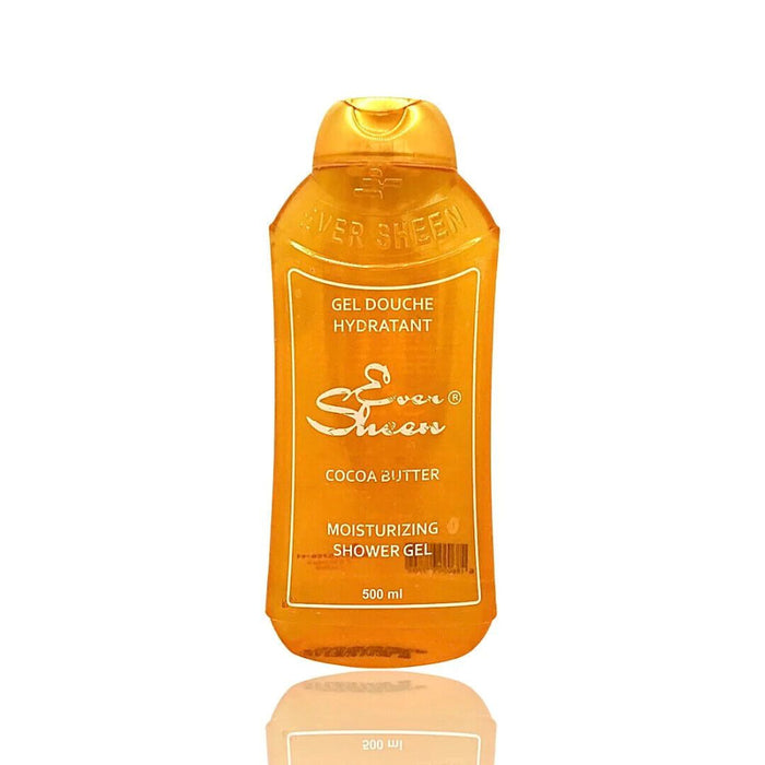 Ever Sheen Cocoa Butter Moisturizing Shower Gel 500ml bottle for hydrating cleansing soft smooth skin care