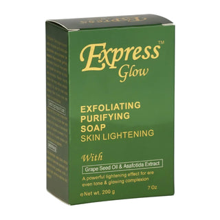 express glow exfoliating soap 200g aha bha brightening cleanse deep clean skin glow bar exfoliation care soap