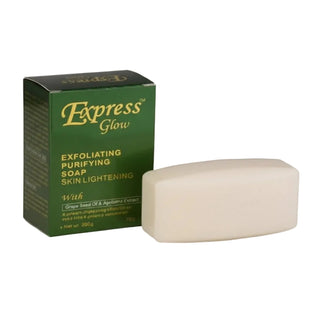 express glow exfoliating soap 200g aha bha brightening cleanse deep clean skin glow bar exfoliation care soap