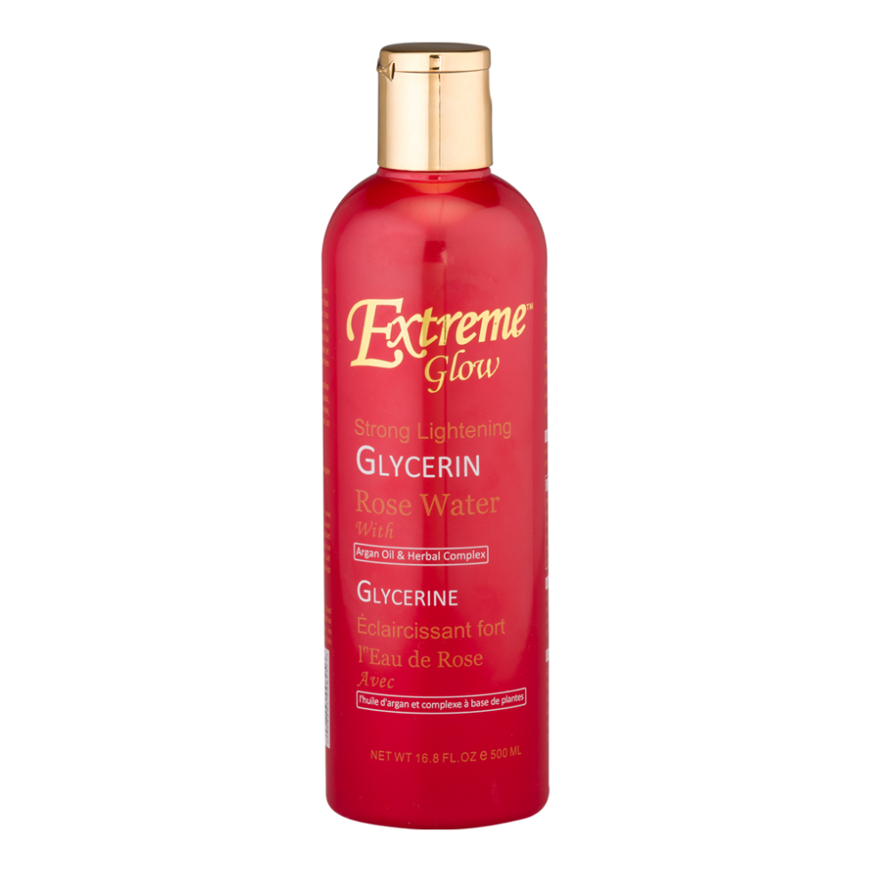 extreme glow lightening glycerin rose water 500ml brightening care hydrating glowing smooth skincare lotion