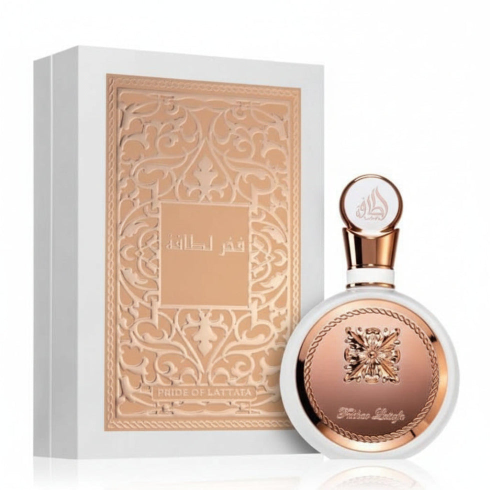 FAKHAR Rose Gold Eau De Parfum 100ml by Lattafa floral sweet white floral vanilla musk long-lasting women’s fragrance

