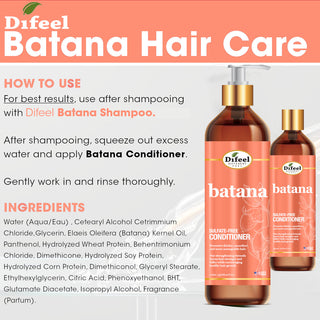 Difeel Batana Sulfate Free Conditioner 33.8oz | Strength & Repair
