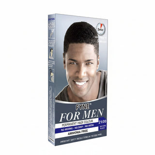 FYNE 21/00 natural black men hair colour ammonia free grey coverage natural look long lasting hair dye men
