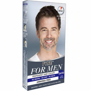 FYNE 24/00 light brown men hair colour ammonia free grey coverage soft natural grooming long lasting hair dye men