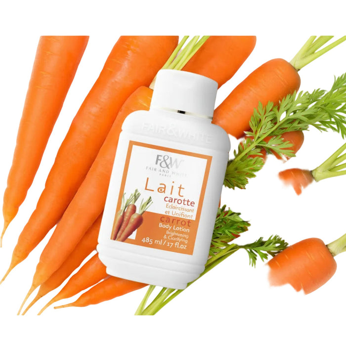 F and W brightening carrot body lotion 485ml glow even skin tone hydrating body care