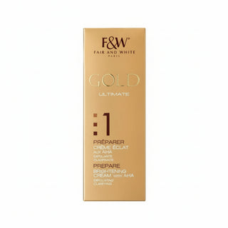 F and W gold AHA brightening cream 75ml night exfoliating glow treatment even skin tone face