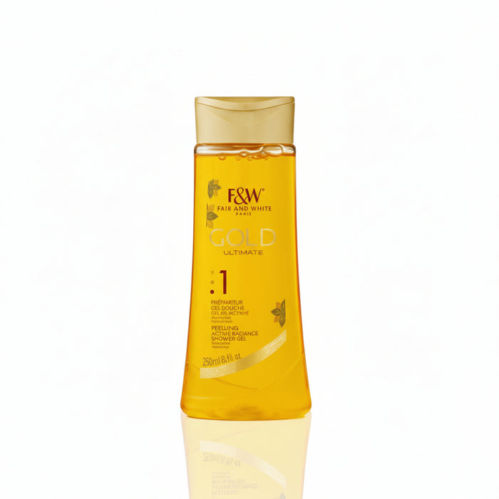 F and W gold argan shower gel 250ml hydrating daily body wash soft radiant skin cleanser