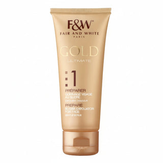 F&W Gold Ultimate Sugar Exfoliator 75ml for smooth glowing face skin