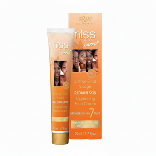F&W Miss White Carrot Brightening Face Cream 50ml for glowing, smooth and even skin