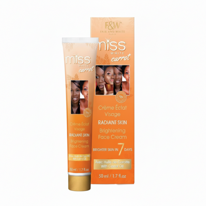 F&W Miss White Carrot Cream 50ml | Brightening Glow Even Skin Care