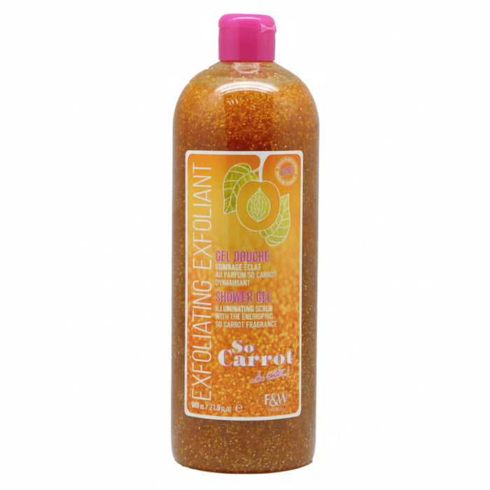 F&W So Carrot Exfoliating Shower Gel 940ml for smooth bright glowing skin body wash