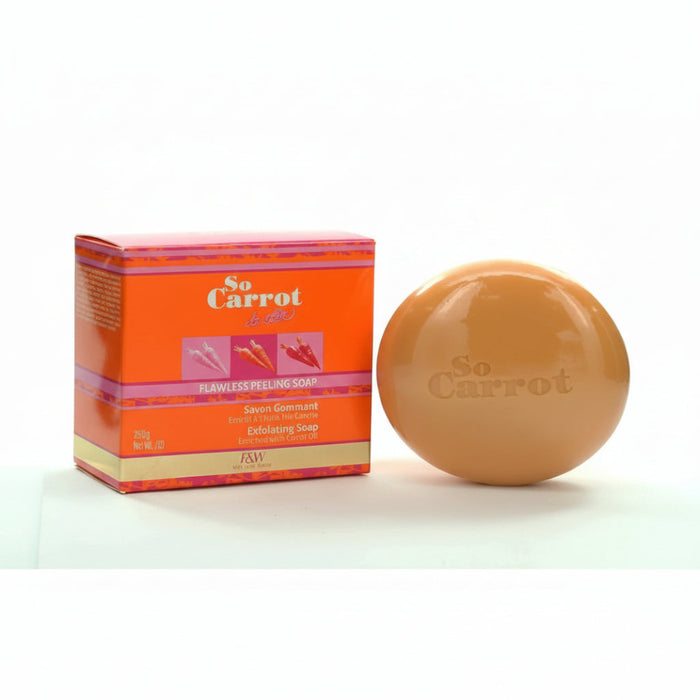 F&W So Carrot Exfoliating Soap 200g | Glow Smooth Skin Savon Gommant