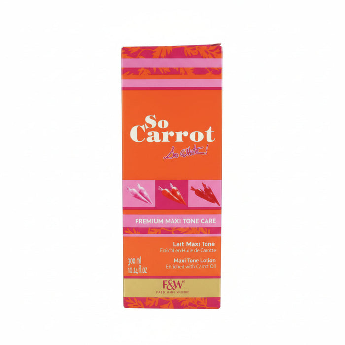 F&W So Carrot Lait Maxi Tone Lotion 300ml carrot oil skin brightening hydrating body lotion for even tone and smooth skin