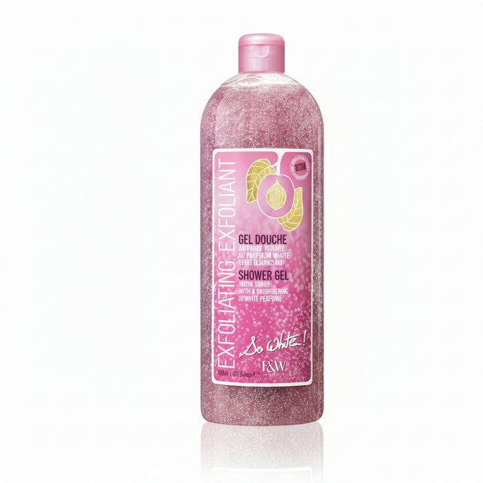 F&W So White Exfoliating Shower Gel 940ml for smooth bright glowing skin body wash