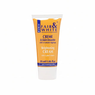 Fair & White AHA Brightening Cream 30ml for dark spot smooth glowing skin