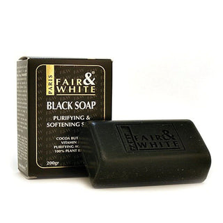 Fair & White Black Soap 200g for deep cleansing smooth purified skin