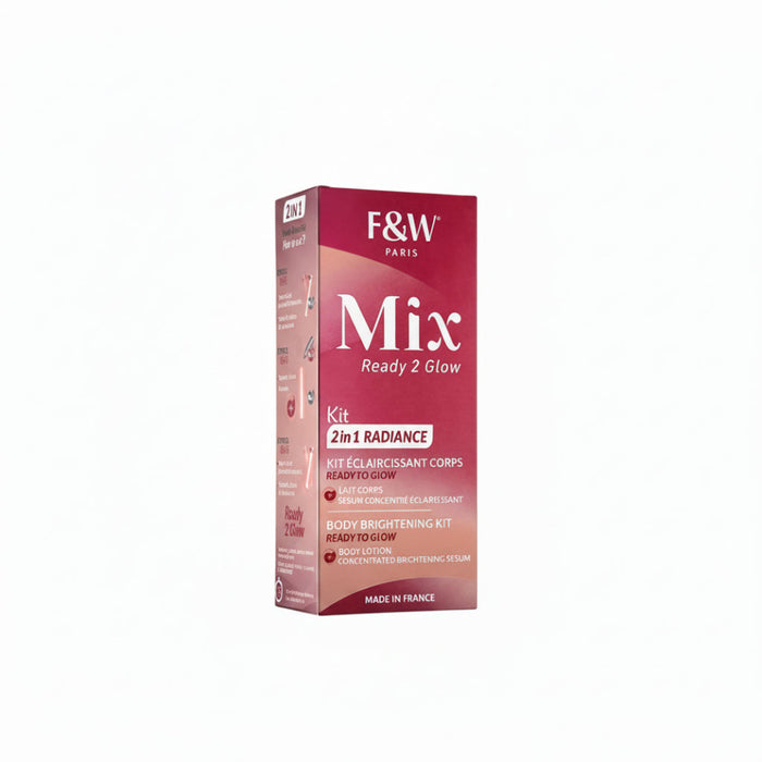 Fair and white ready 2 glow 2 in 1 radiance kit 400ml brightening exfoliating skincare set