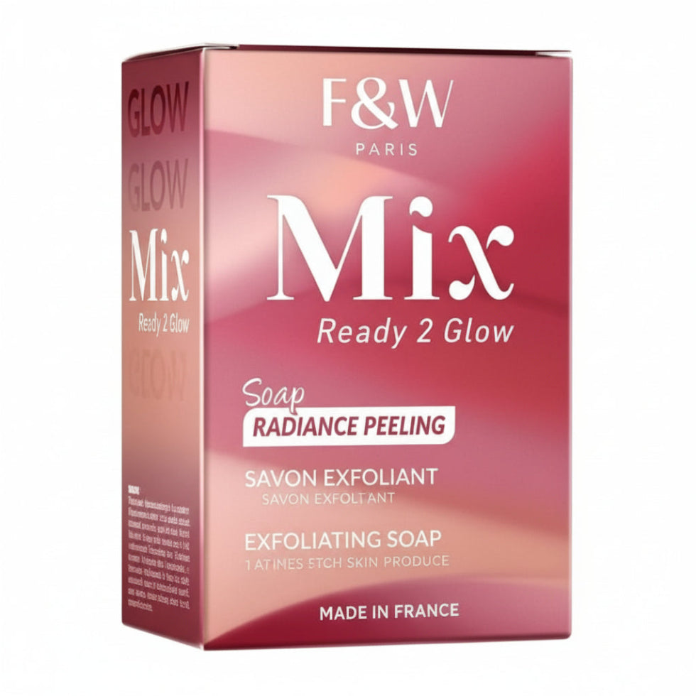 Fair and white ready 2 glow radiance peeling soap 200g exfoliating brightening bar smooth skin