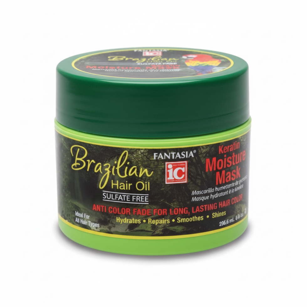 Fantasia IC brazilian hair oil keratin moisture mask 236ml repair hydrate hair treatment for deep conditioning smooth shiny frizz free healthy hair