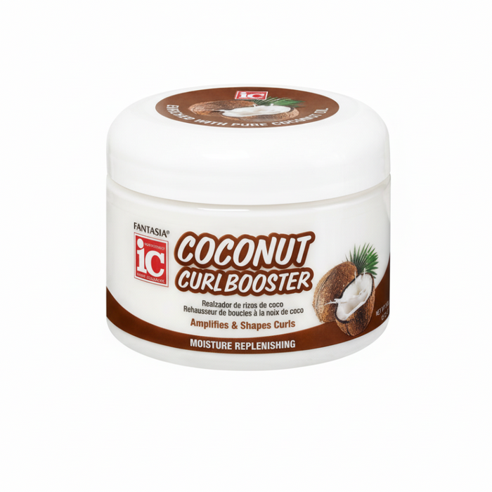 Fantasia IC coconut curl booster 340g hydrate define amplify natural curls cream for soft bouncy frizz free well defined curly hairstyles
