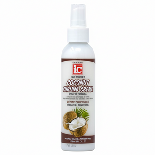 Fantasia IC coconut curling creme 178ml define moisturize curls curl cream for soft bouncy frizz free natural curly hairstyles with hydration and shine