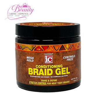 Fantasia IC Conditioning Braid Gel Mega Hold 454g | Frizz Control & Smooth Edges
