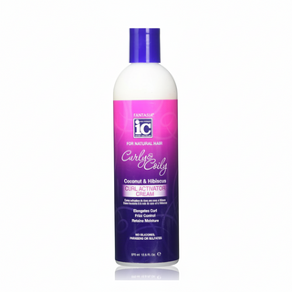 Fantasia IC curly coily coconut hibiscus curl activator cream 370ml hydrate define curls cream for soft bouncy frizz free natural curly hairstyles
