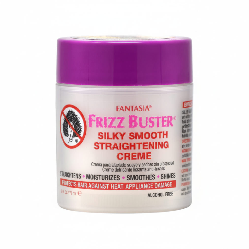 Fantasia IC frizz buster silky smooth straightening creme 178ml sleek frizz free hair cream for smooth shiny straight hairstyles and humidity control