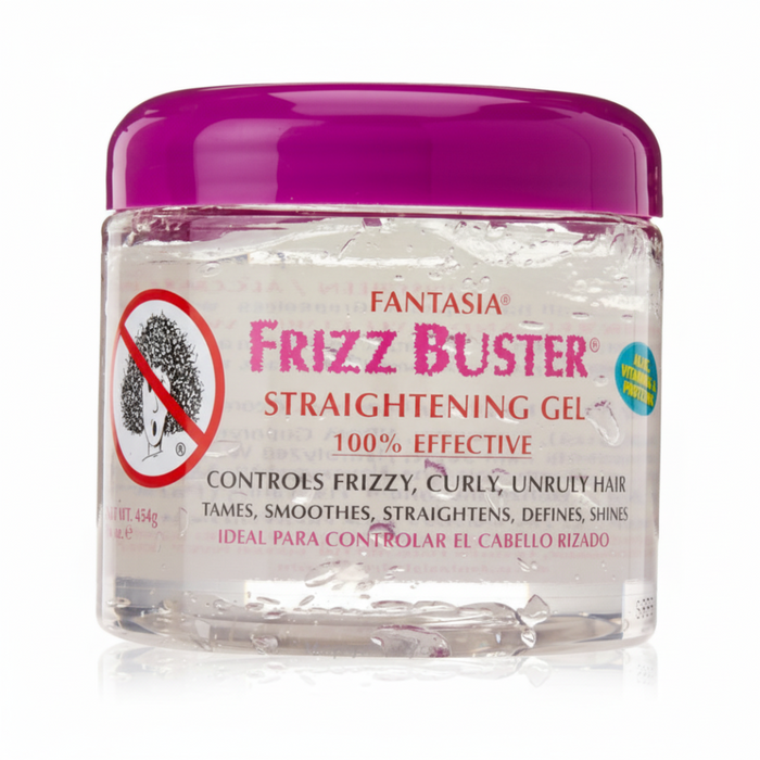 Fantasia IC frizz buster straightening gel 454g sleek smooth frizz free hair gel for long lasting straight shiny humidity resistant styles