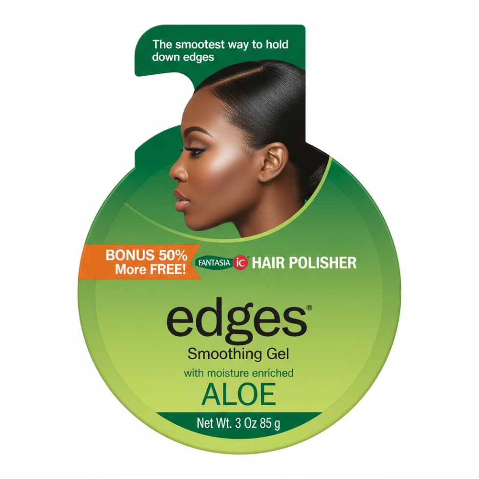 Fantasia IC hair polisher firm hold edges smoothing gel 85g sleek edge control styling gel for smooth laid edges frizz free polished hairline